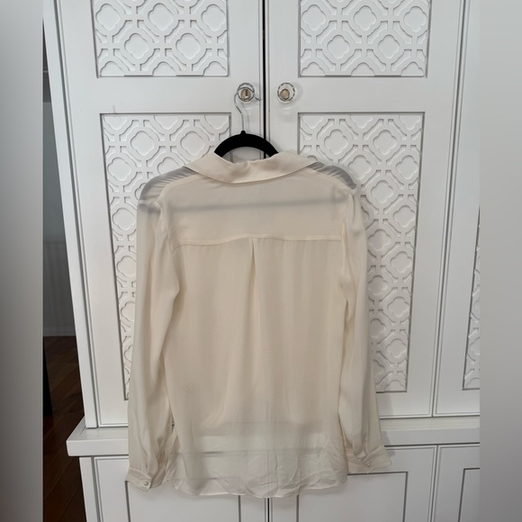 L'AGENCE Cream Ruffle Blouse - Picture 3 of 4